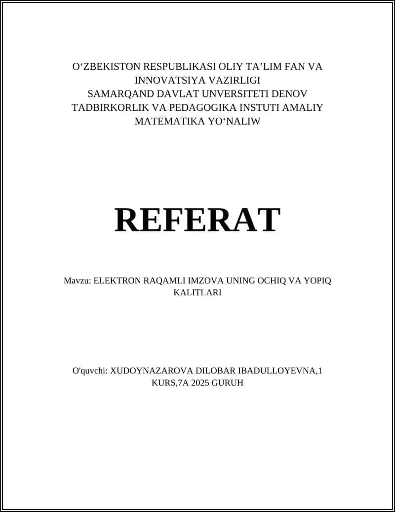 Elektron raqamli imzo