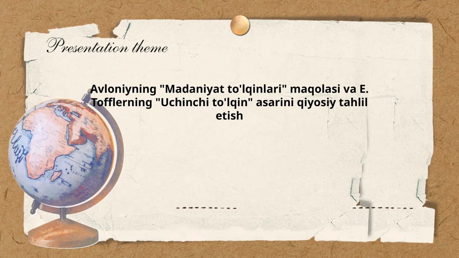 Avloniyning "Madaniyat to'lqinlari" maqolasi va E. Tofflerning "Uchinchi to'lqin" asarini qiyosiy tahlil etish