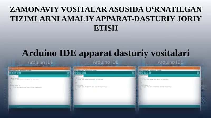 ZAMONAVIY VOSITALAR ASOSIDA O‘RNATILGAN TIZIMLARNI AMALIY APPARAT-DASTURIY JORIY ETISH