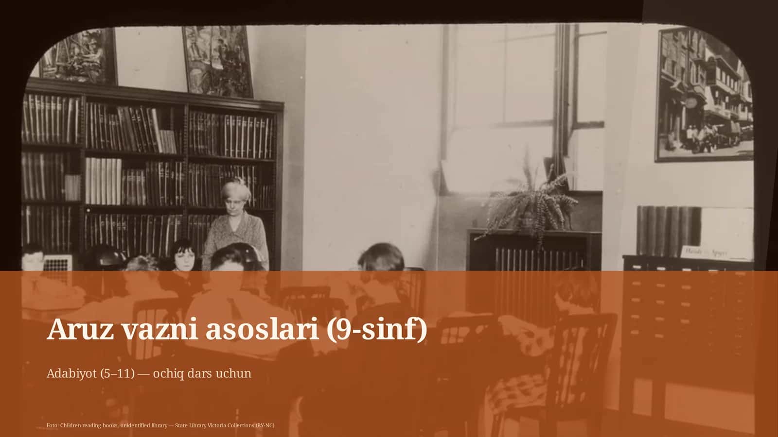 Aruz vazni asoslari (9-sinf)