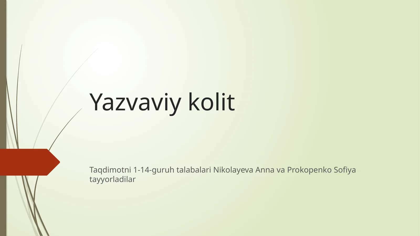 Tibbiyot - Yarali kolit kasalligi