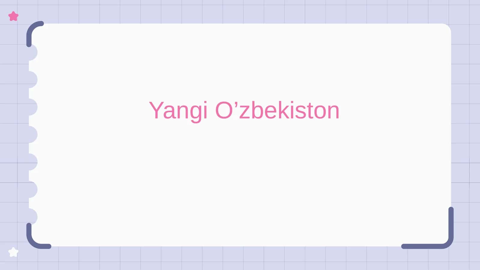 Yangi O'zbekistonga kirish