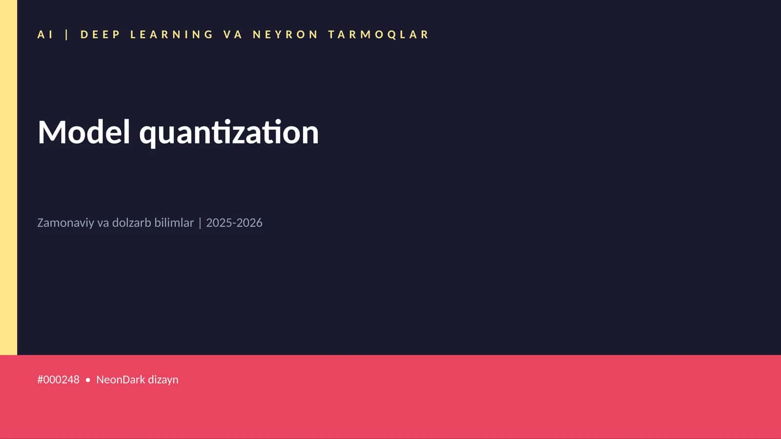 Model quantization