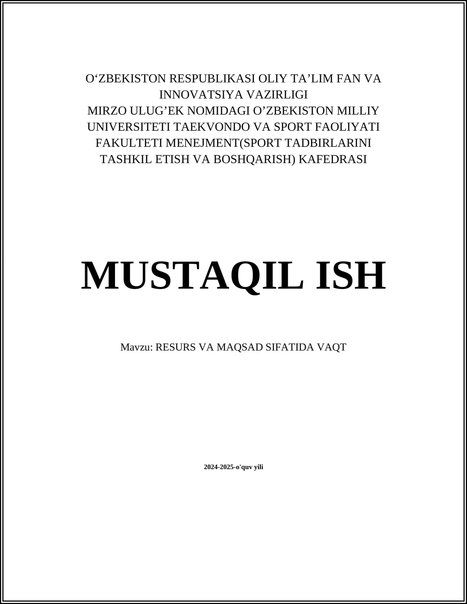 Vaqtni boshqarish usullari