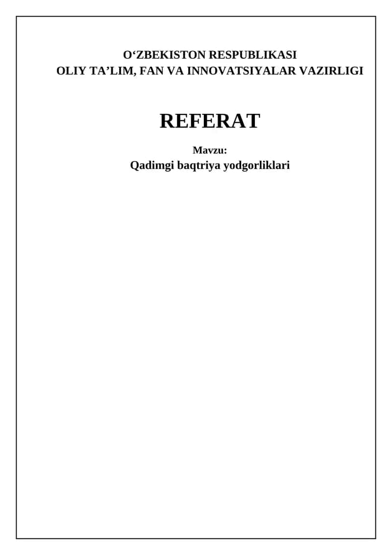 Qadimgi Baqtriya: Tarix va Geografiya