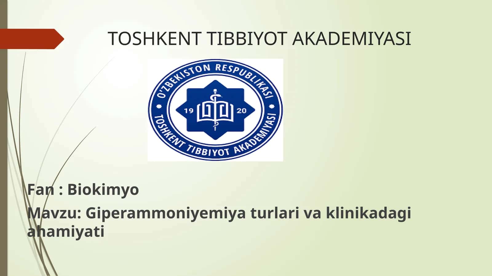 Giperammoniyemiya turlari va klinikadagi ahamiyati