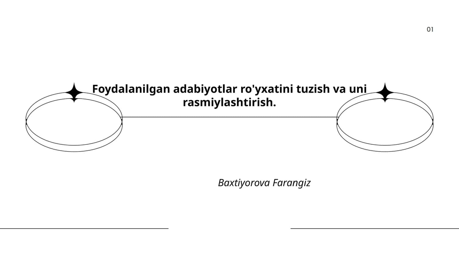 Adabiyotlar ro'yxatini tuzish va rasmiylashtirish