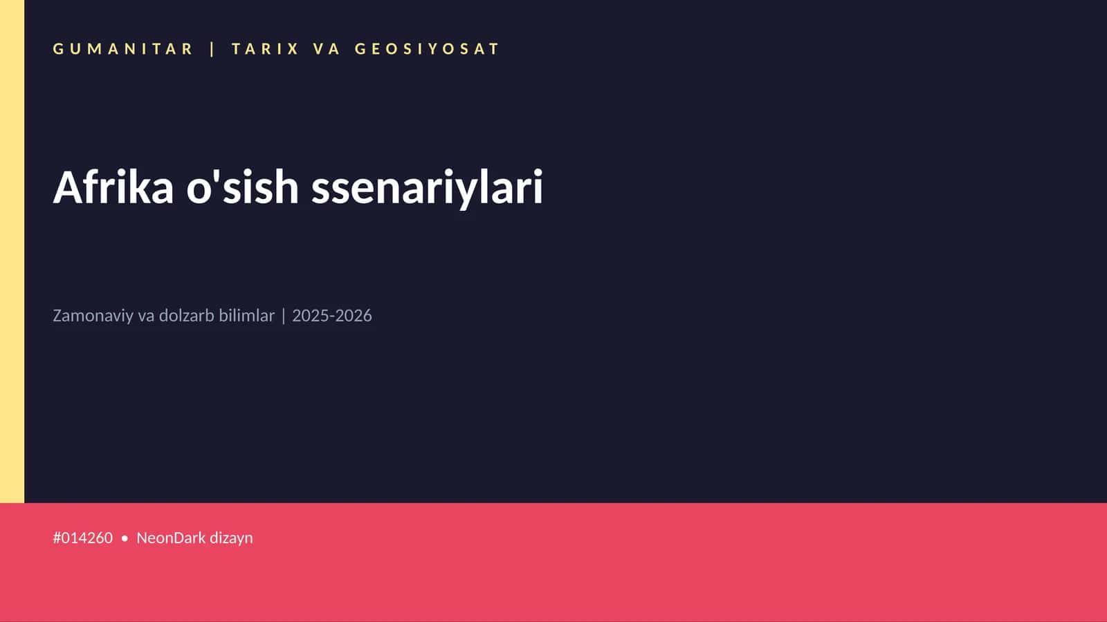 Afrika o'sish ssenariylari