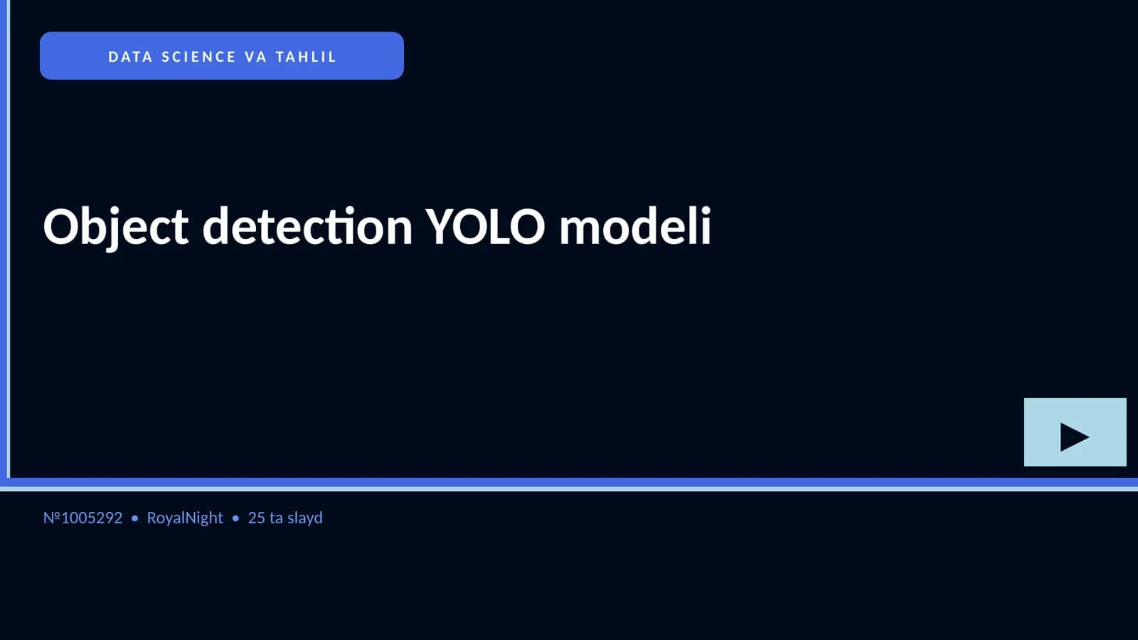 Object detection YOLO modeli