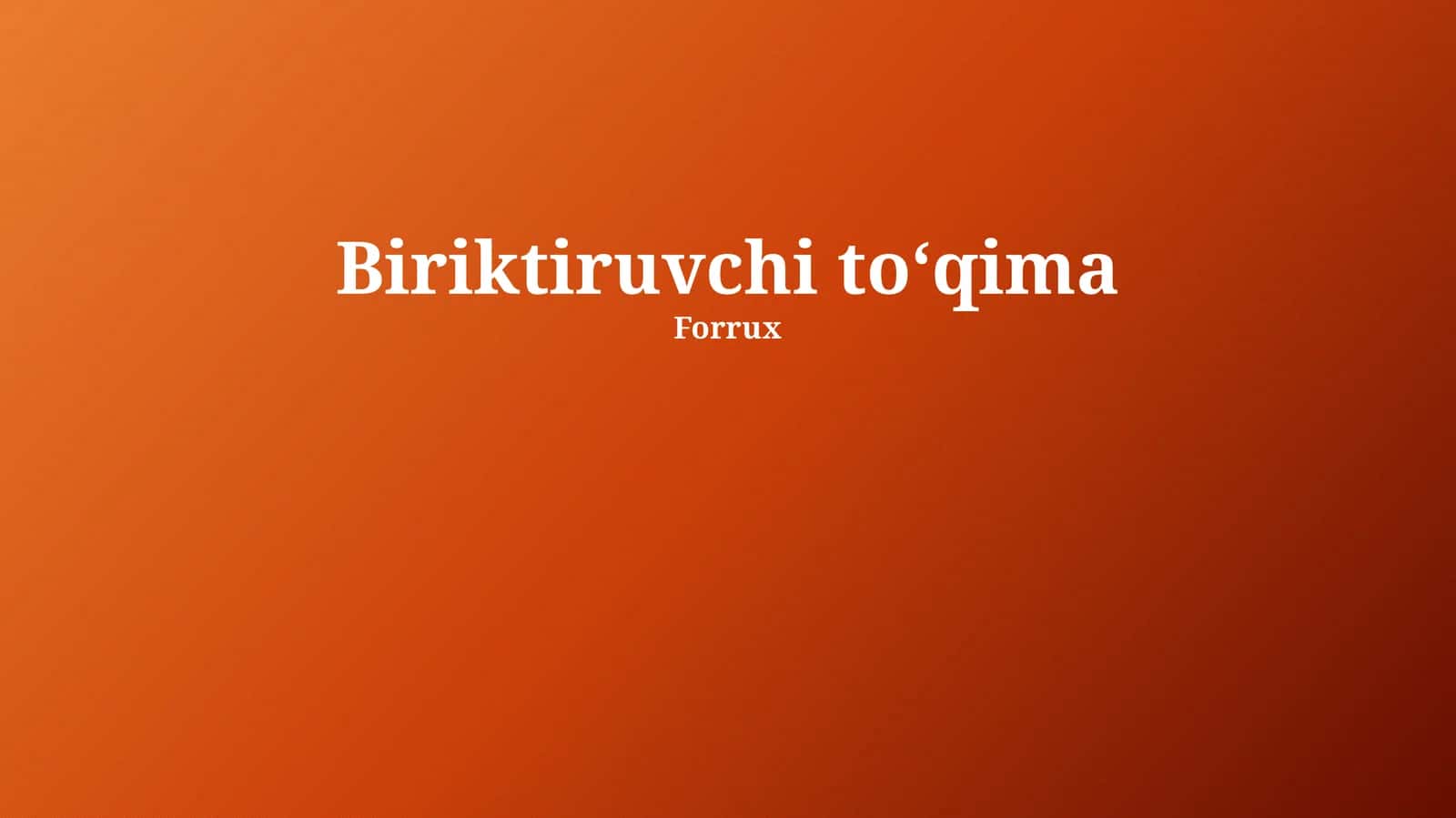 Biriktiruvchi toʻqima