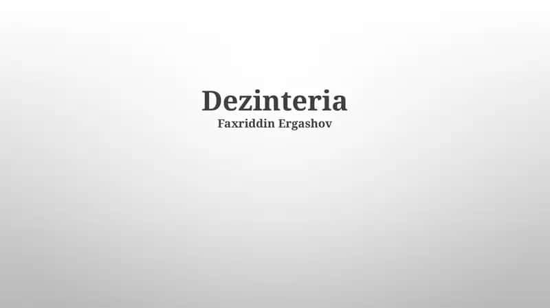Dezinteriya