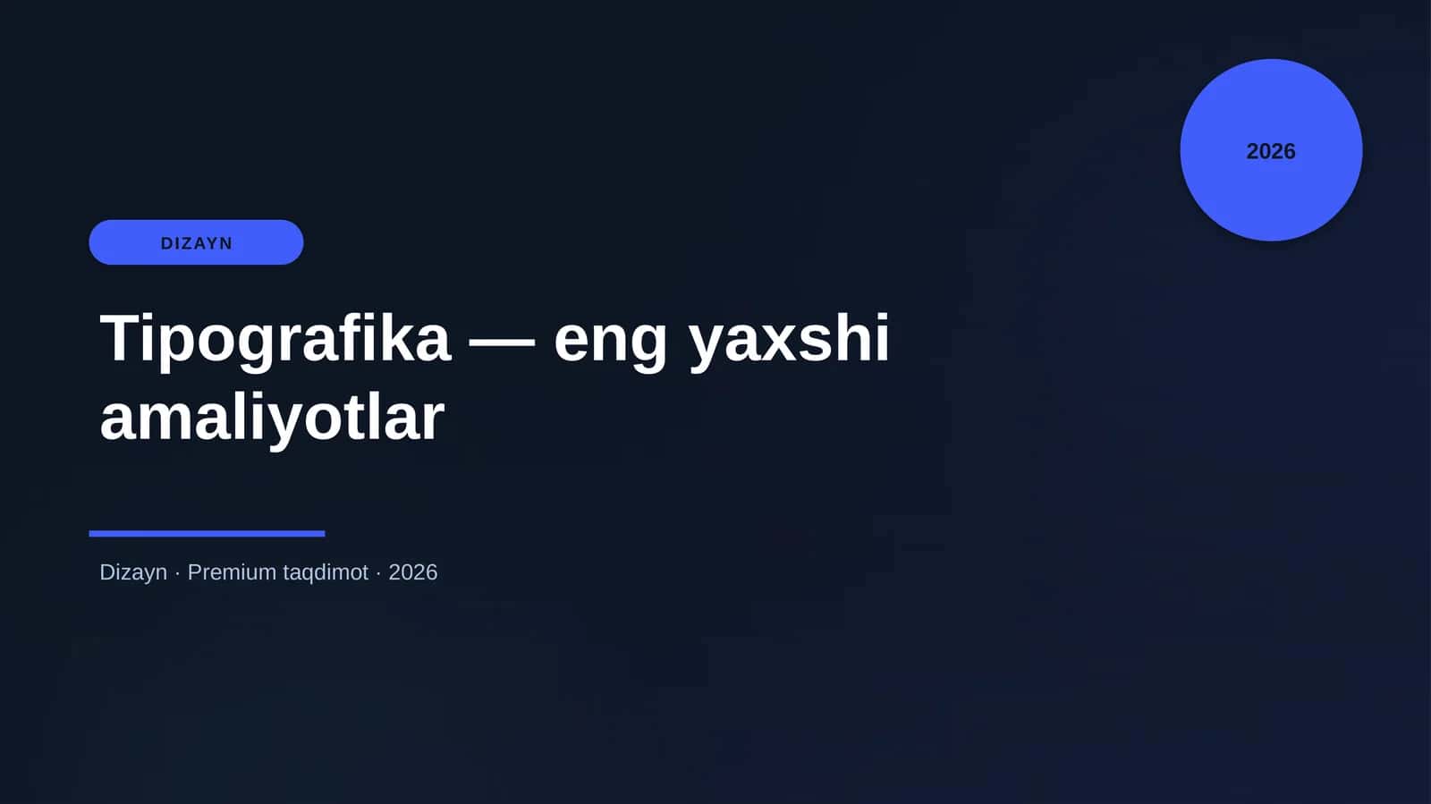 Tipografika — eng yaxshi amaliyotlar