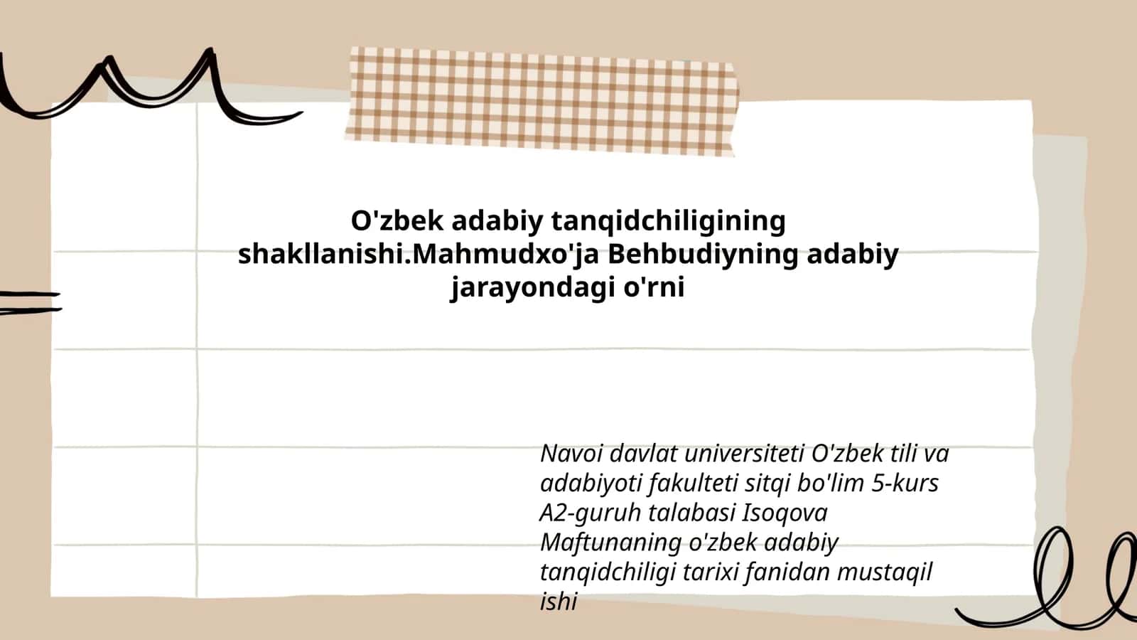 O'zbek adabiy tanqidchiligining shakllanishi
