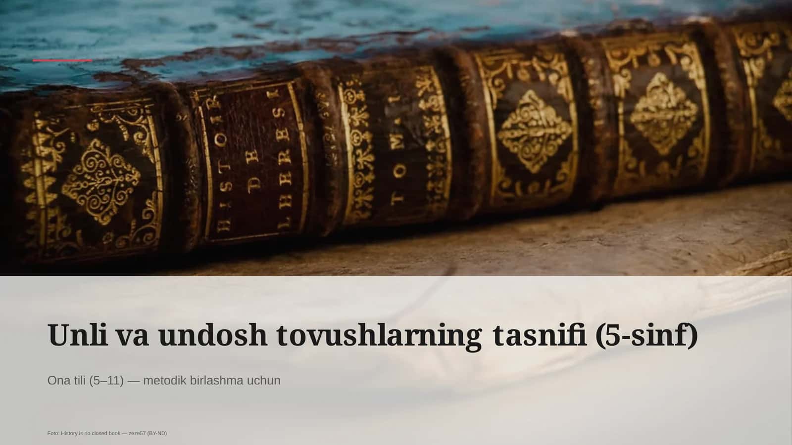 Unli va undosh tovushlarning tasnifi (5-sinf)