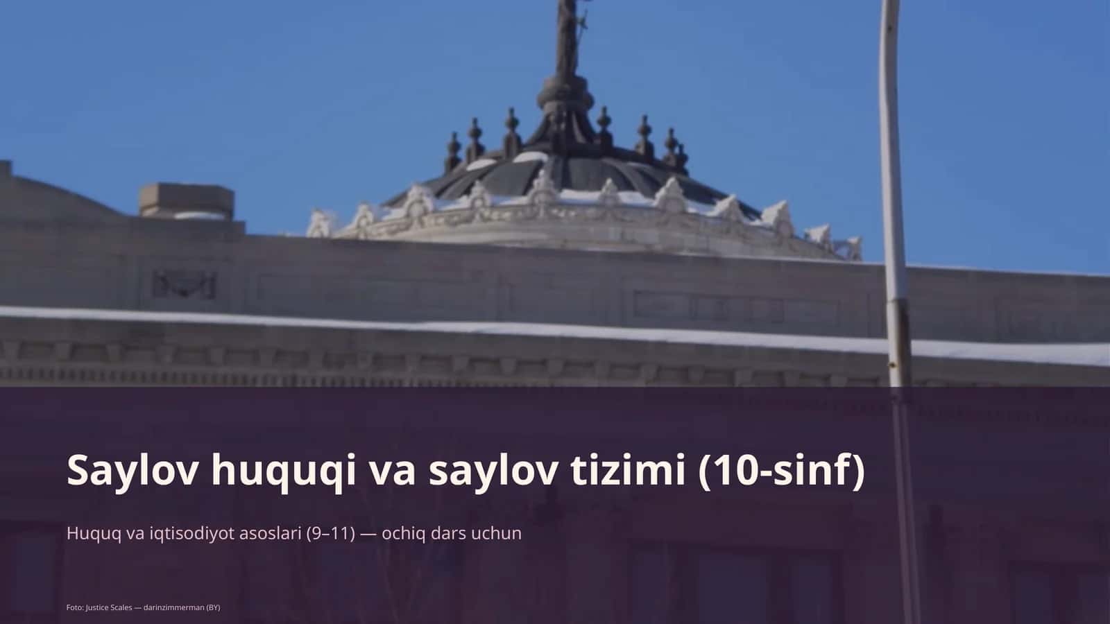 Saylov huquqi va saylov tizimi (10-sinf)