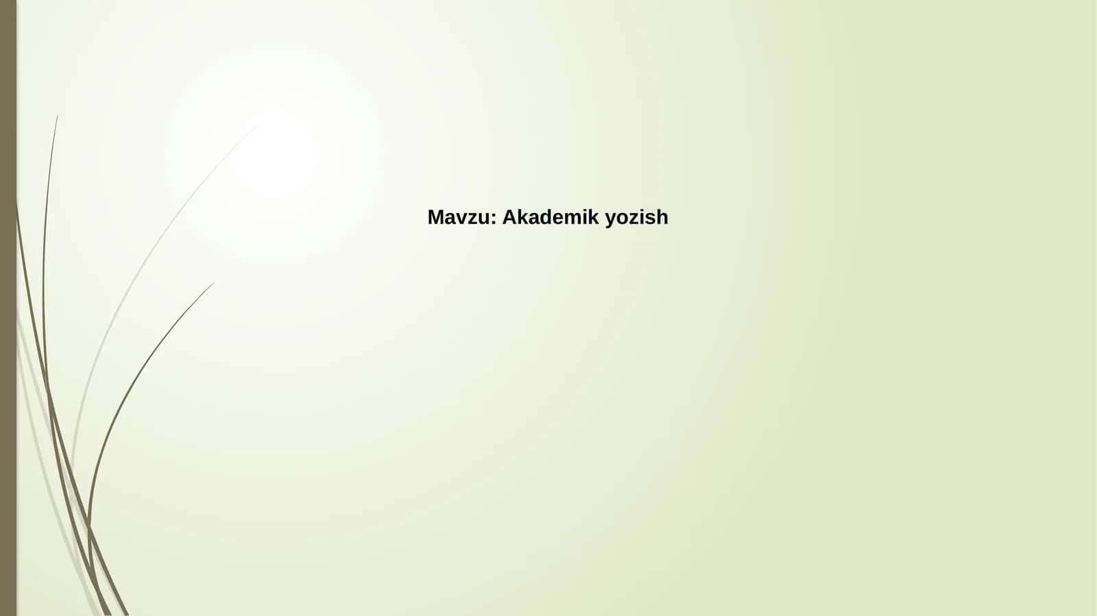 Akademik yozish