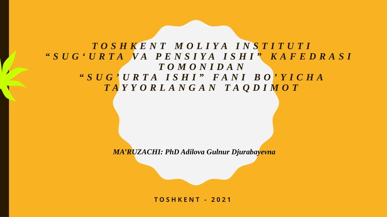 Sug’urtabozorining tarkibi, holati va muammolari. Sug’urta bozori o‘zinima?