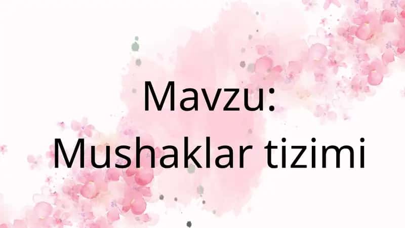 Mushaklar tizimi