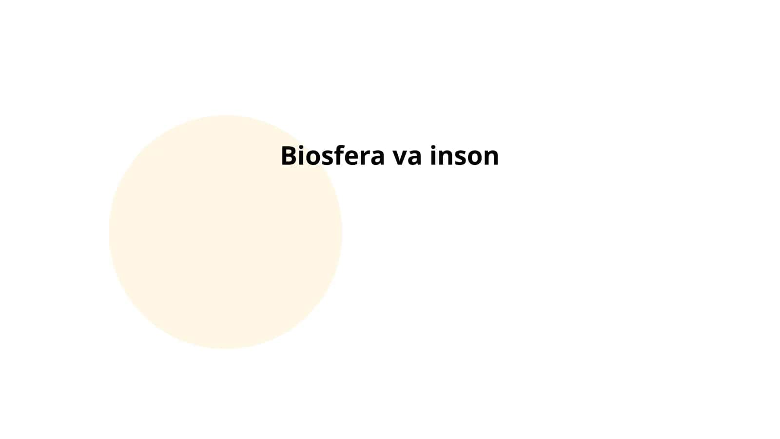 Biosfera va inson