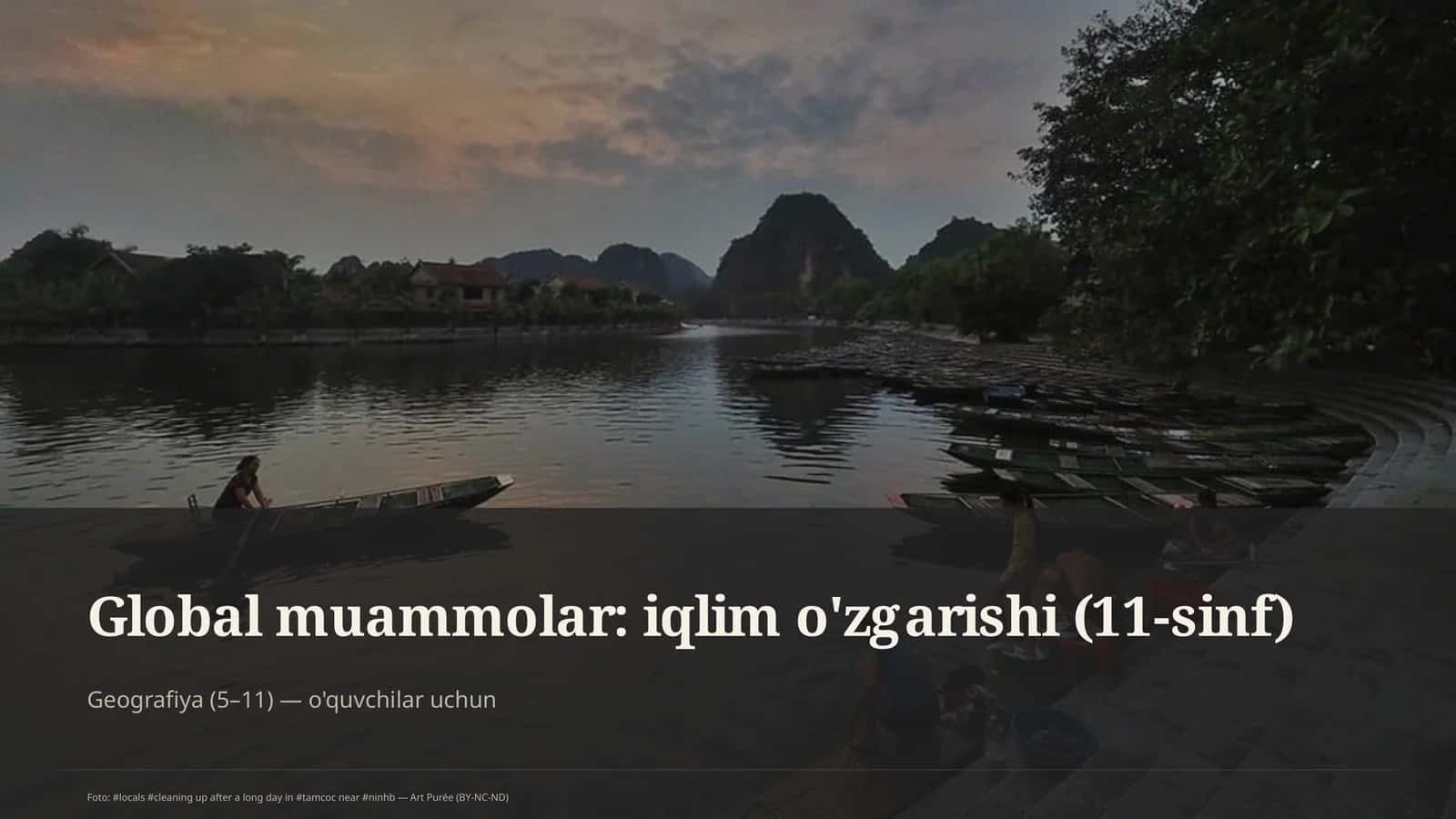 Global muammolar: iqlim o'zgarishi (11-sinf)