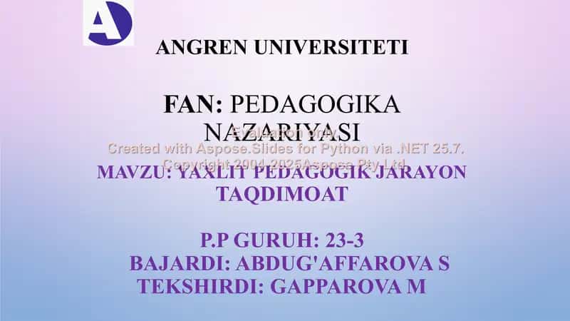 Pedagogik jarayon
