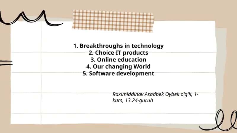 Our changing World