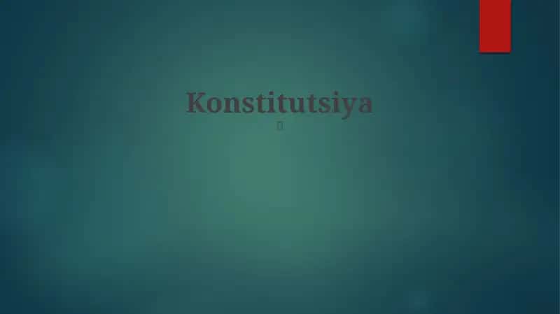Konstitutsiya