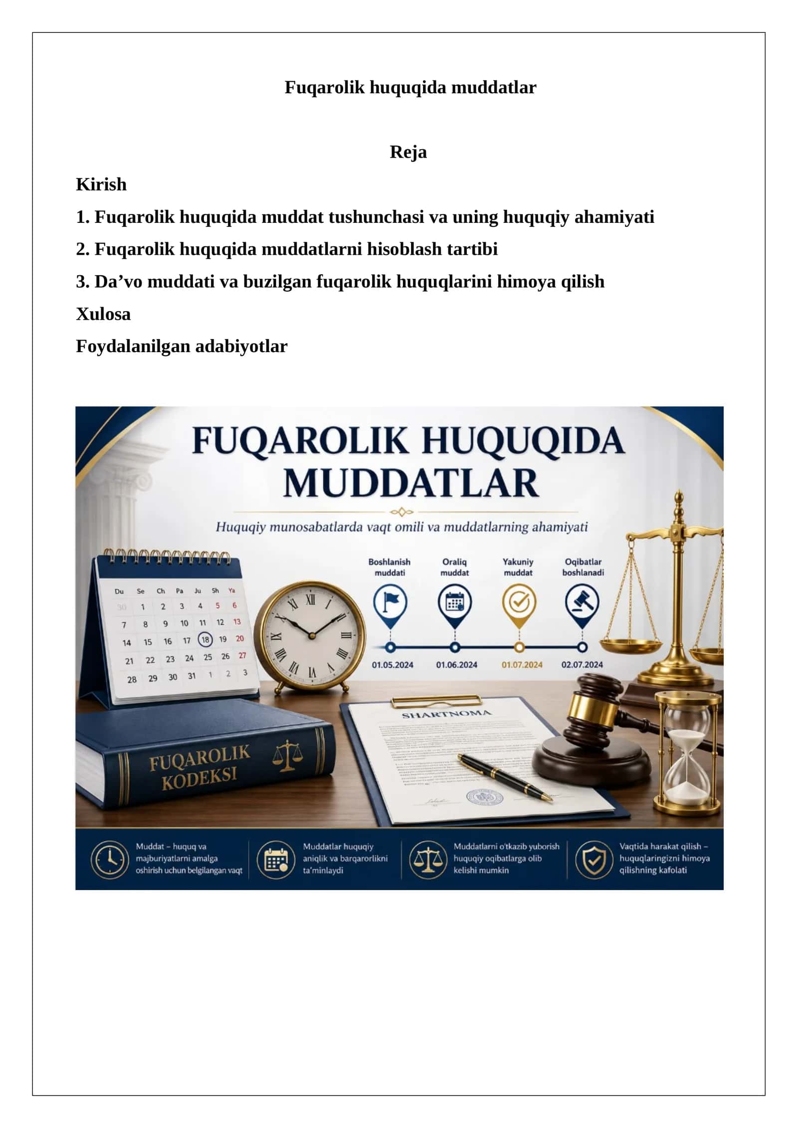 Fuqarolik huquqida muddatlar