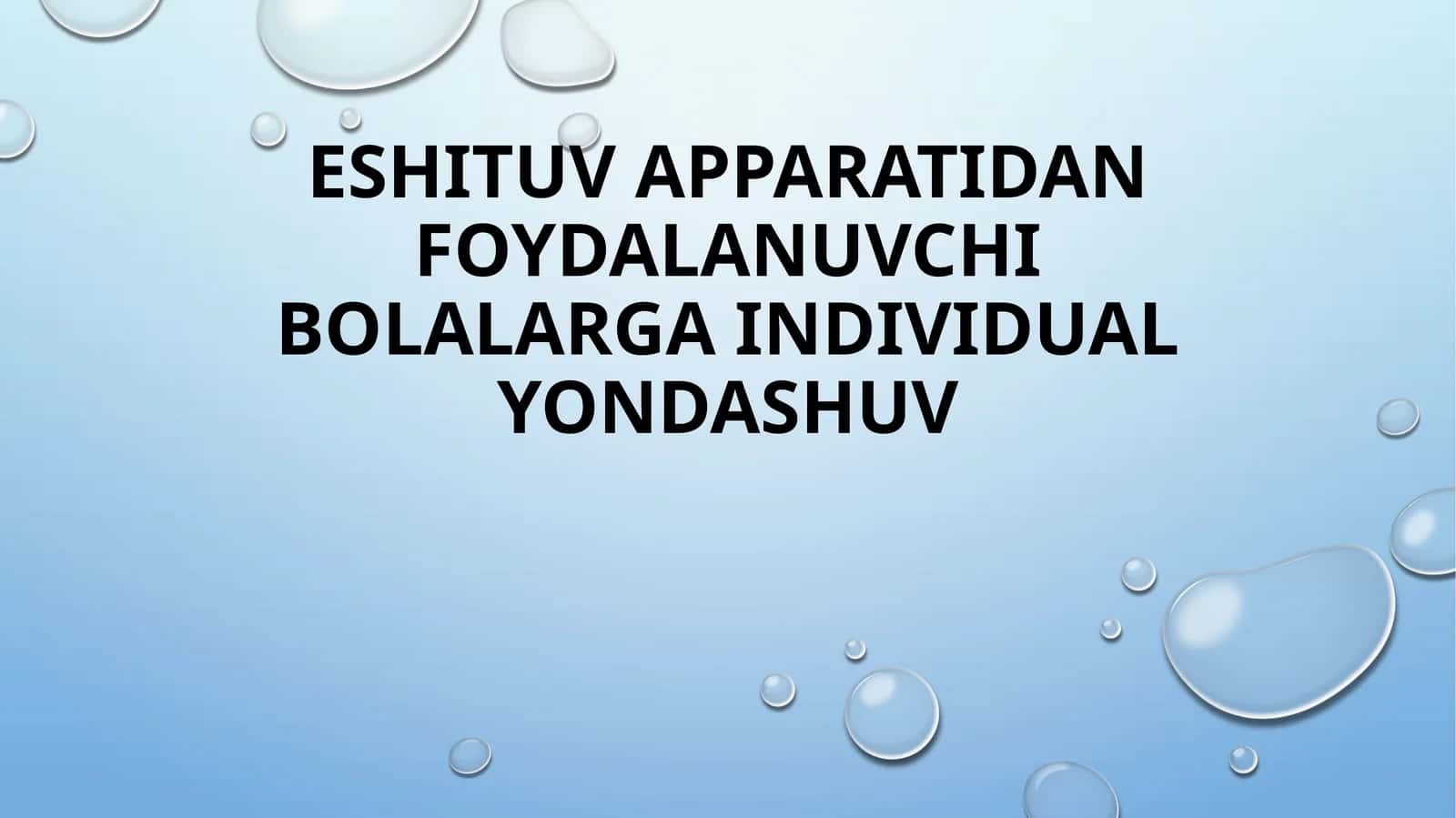 Individual yondashuv metodikasi