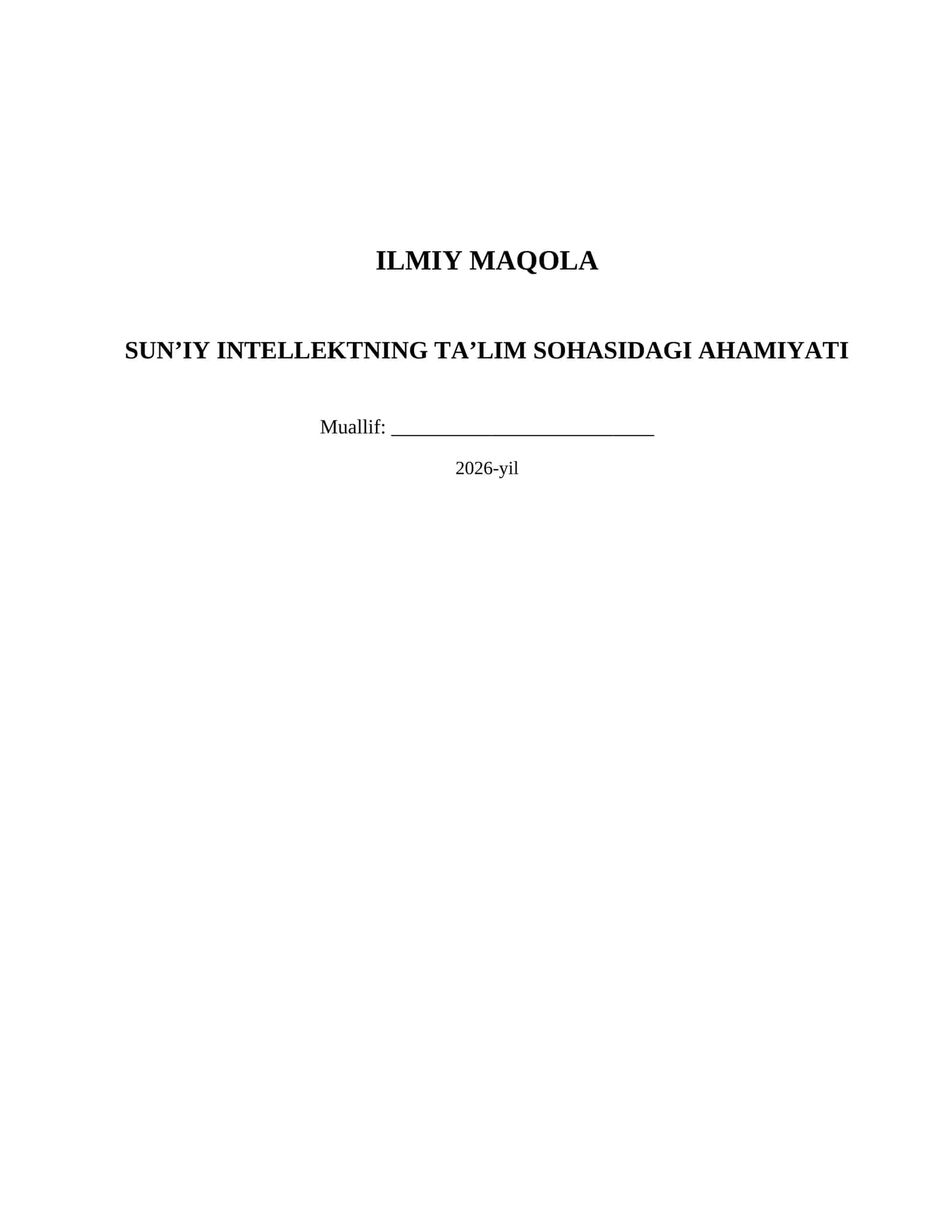 maqola