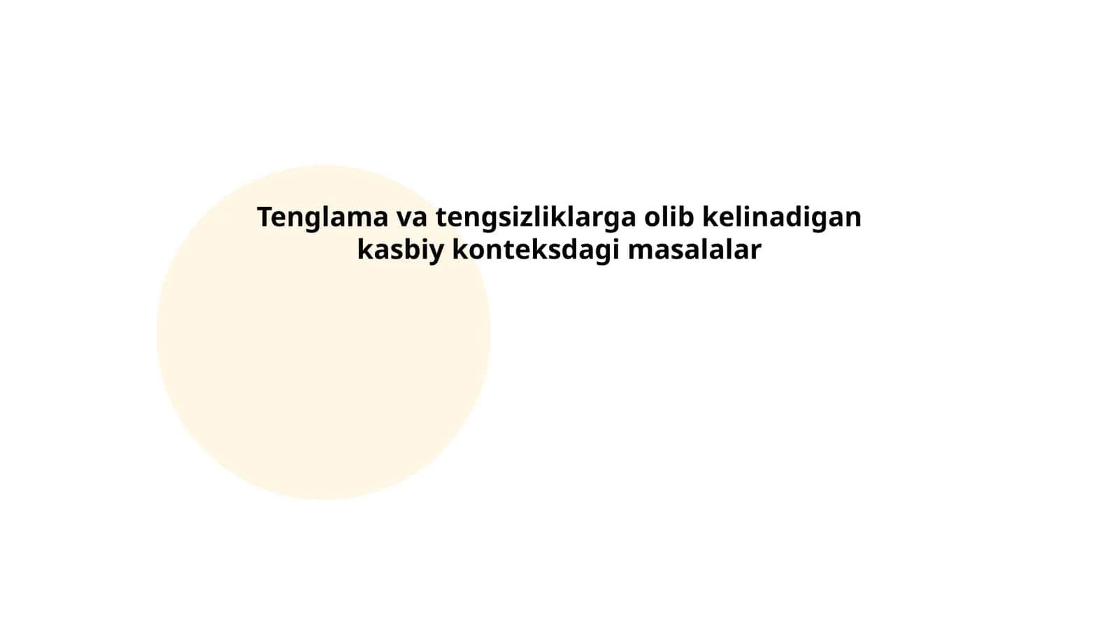 Tenglamalar yordamida moliyaviy hisob-kitoblar