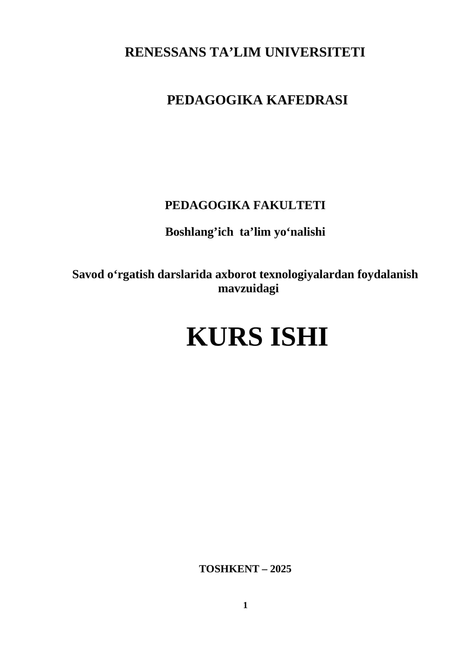 Savod o‘rgatish darslarida axborot texnologiyalardan foydalanish