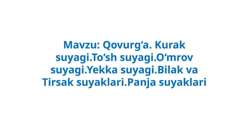 Qovurg‘alar