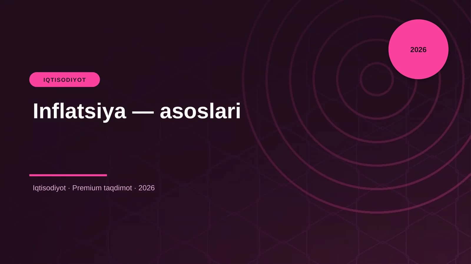 Inflatsiya — asoslari