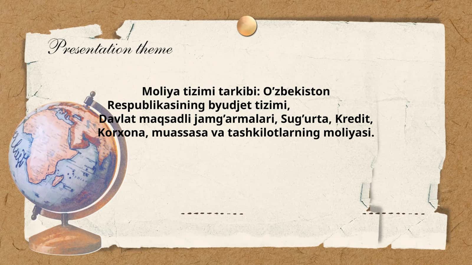 Moliya tizimi tarkibi