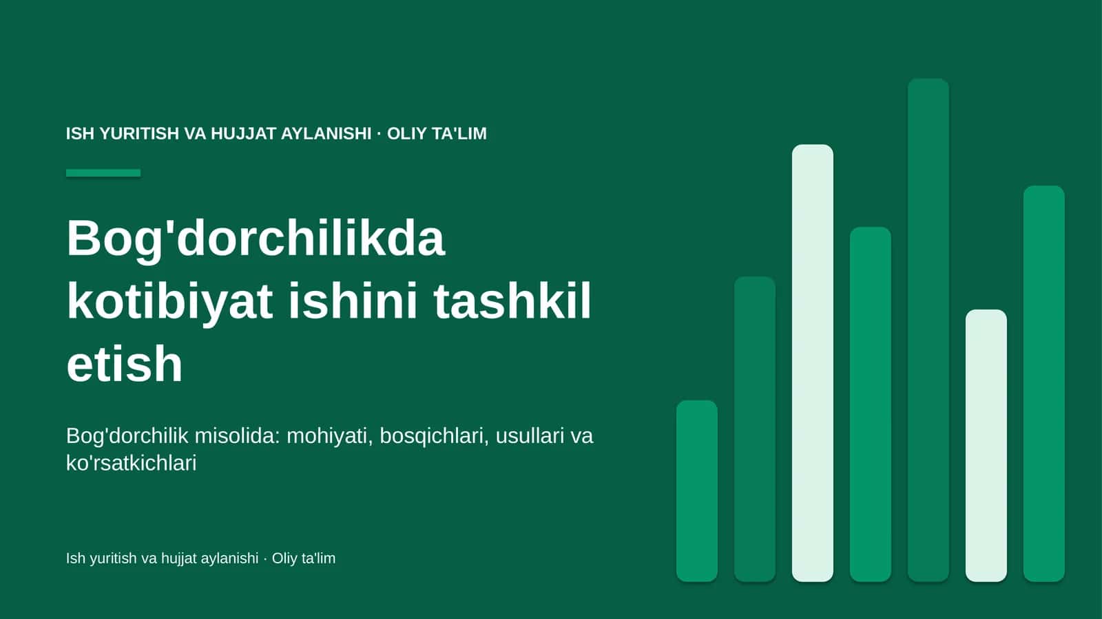 Kotibiyat ishini tashkil etish: mohiyati