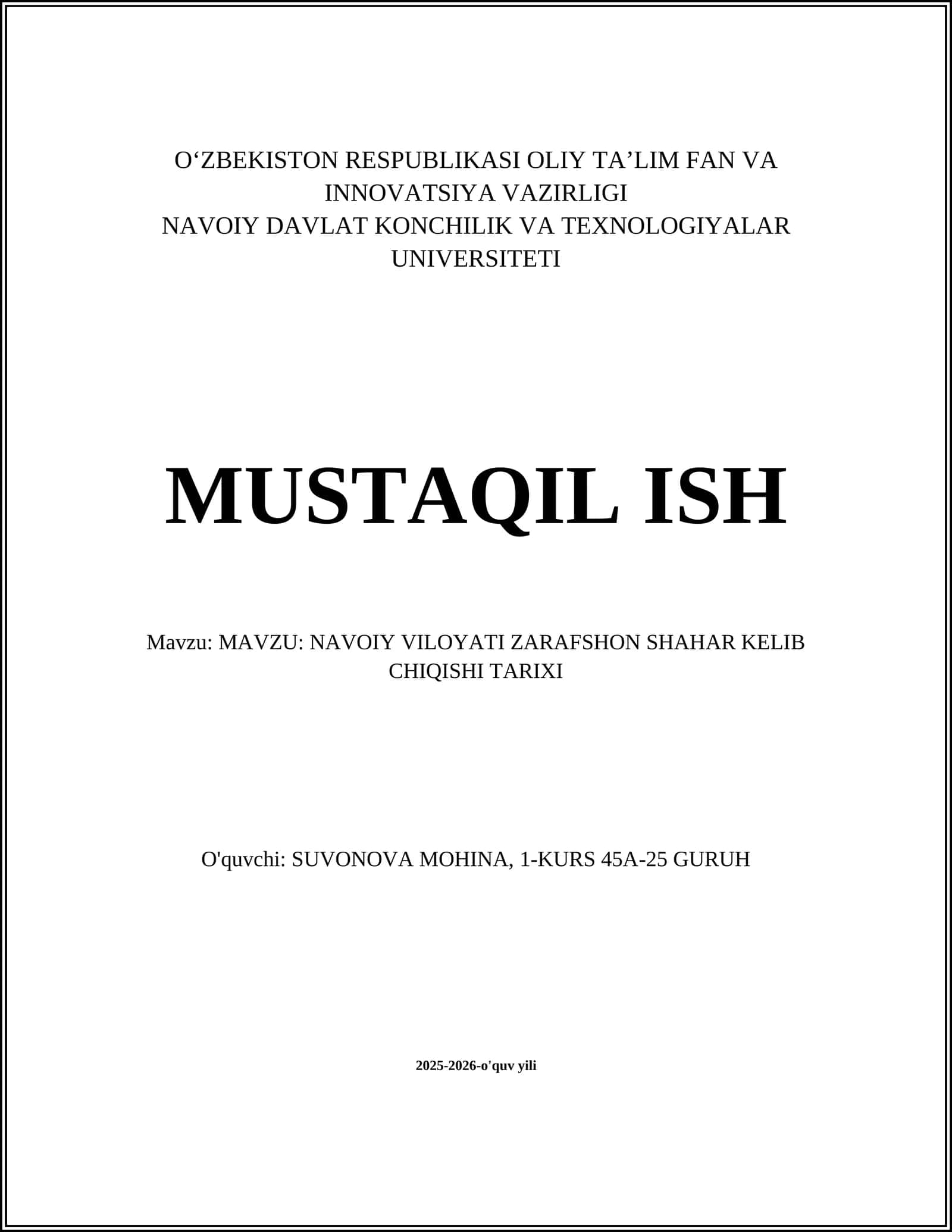 NAVOIY VILOYATI ZARAFSHON SHAHAR KELIB CHIQISHI TARIXI