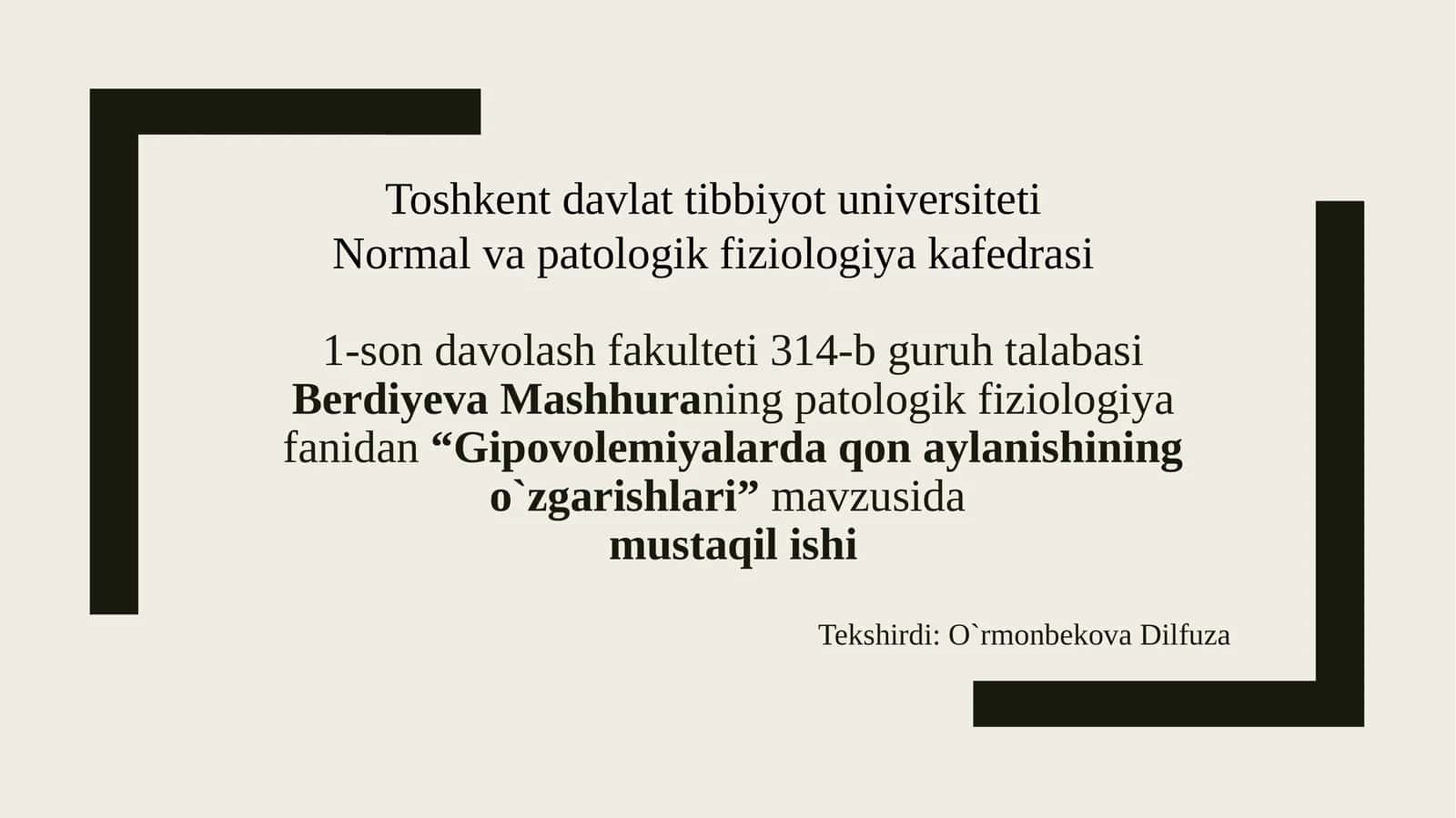 Gipovolemiyalar