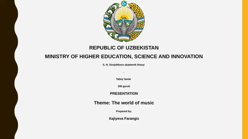 The world of music