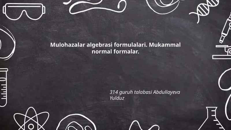 Mulohazalar algebrasining asosiy amallari va belgilari
