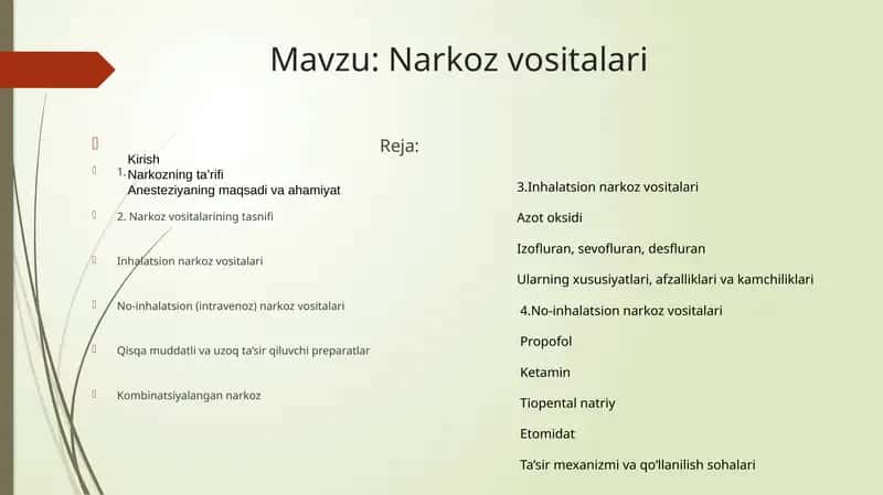 Narkoz vositalari