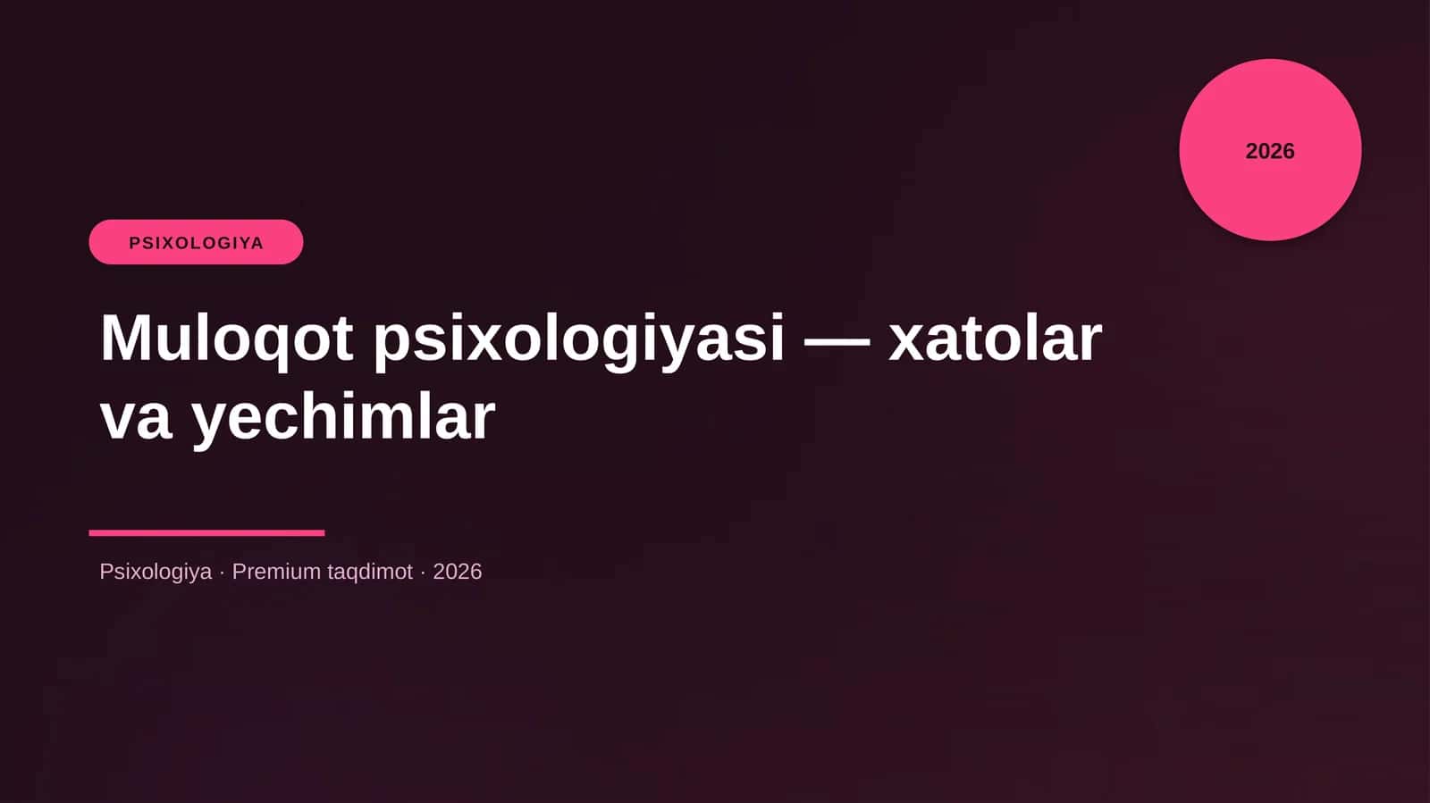 Muloqot psixologiyasi — xatolar va yechimlar
