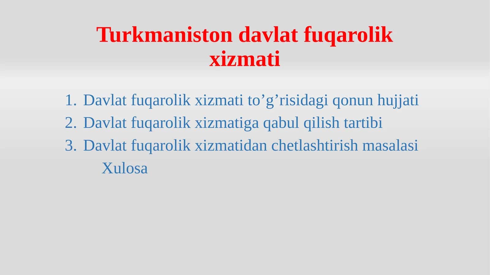 Turkmaniston davlat fuqarolik xizmati