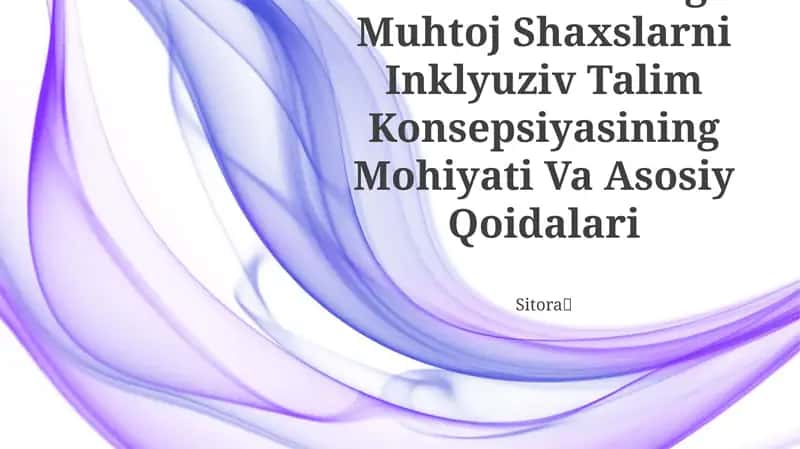 Inklyuziv talim konsepsiyasi