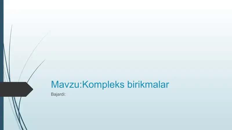 Kompleks birikmalar