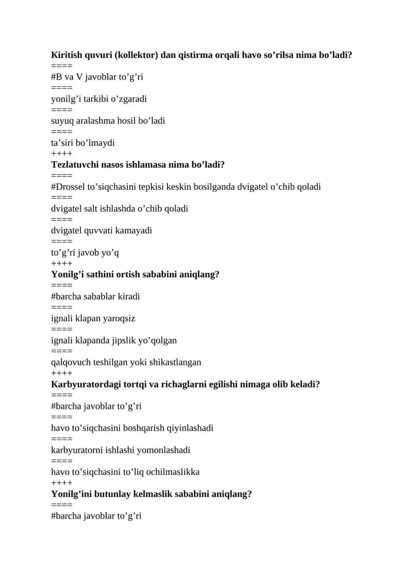 Кiritish quvuri (kollektor) dan qistirma orqali havo so’rilsa nima bo’ladi?
