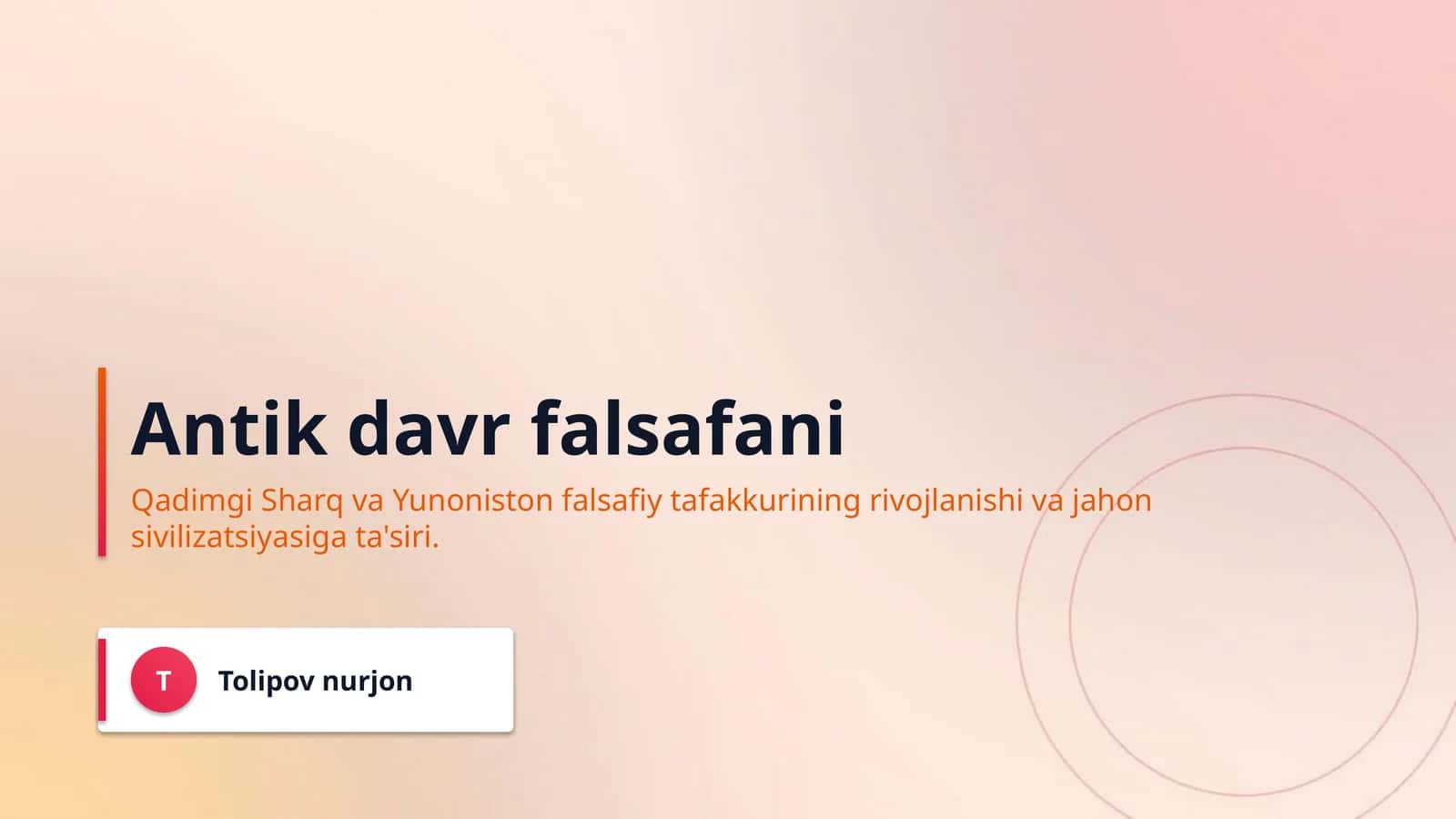 Antik davr falsafani