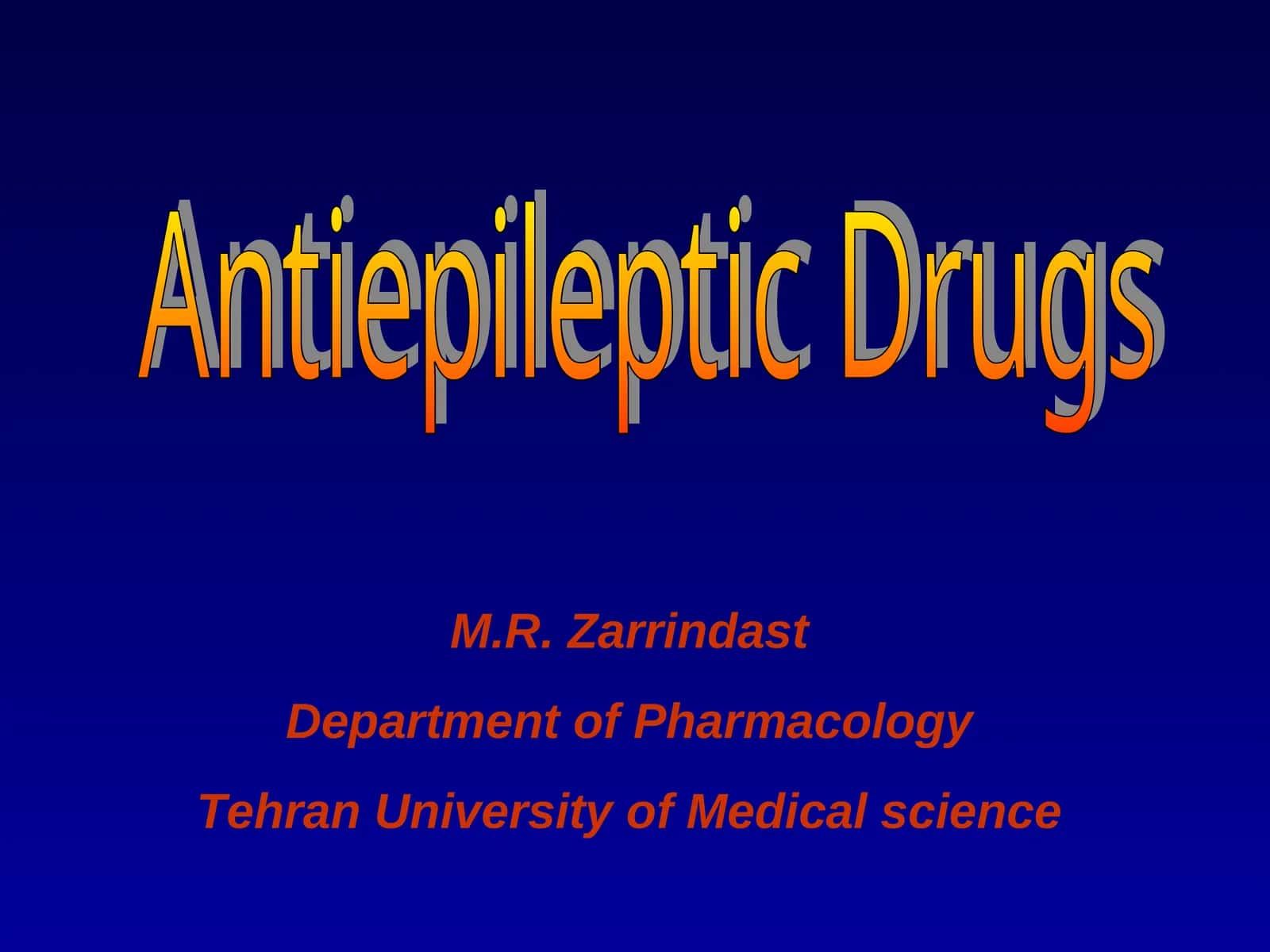 Antiepileptic Drugs