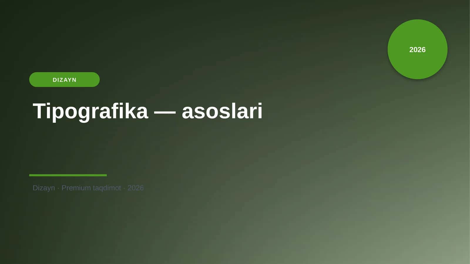 Tipografika — asoslari