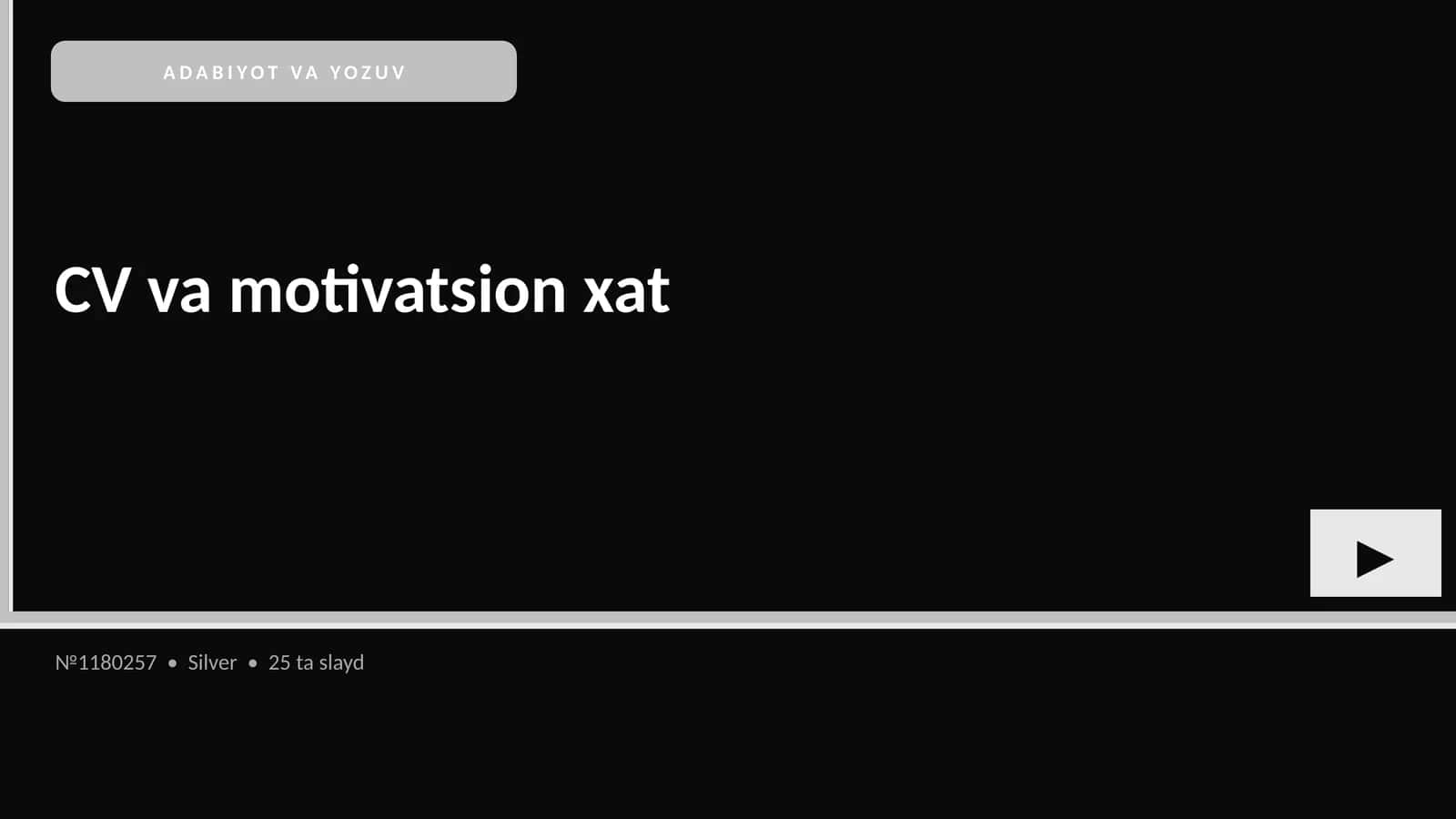 CV va motivatsion xat